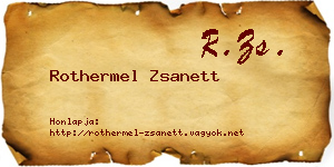 Rothermel Zsanett névjegykártya